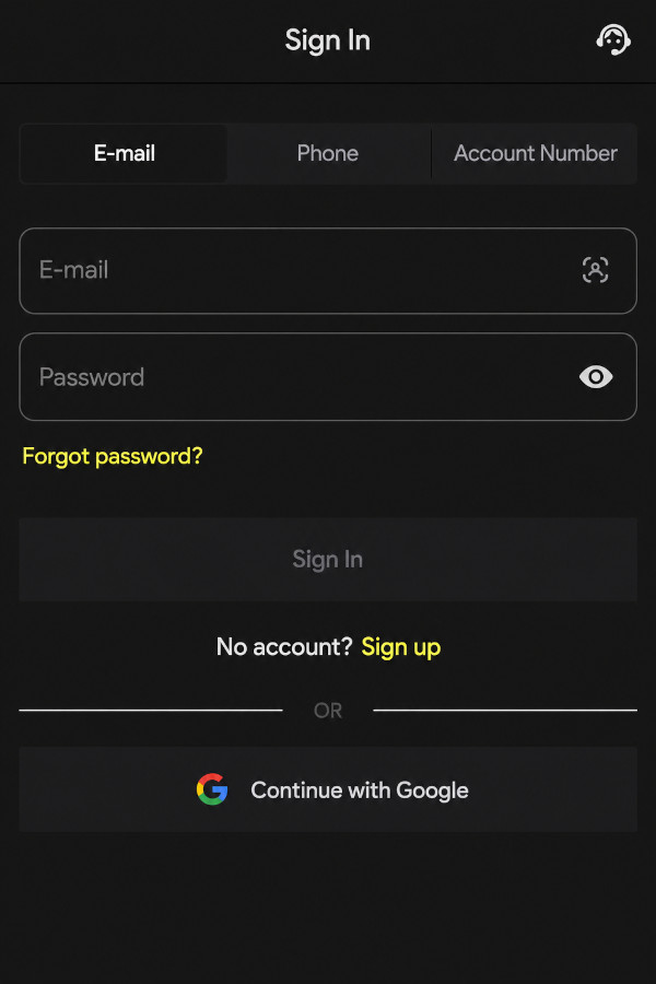 Login to the personal account after registration with all available features